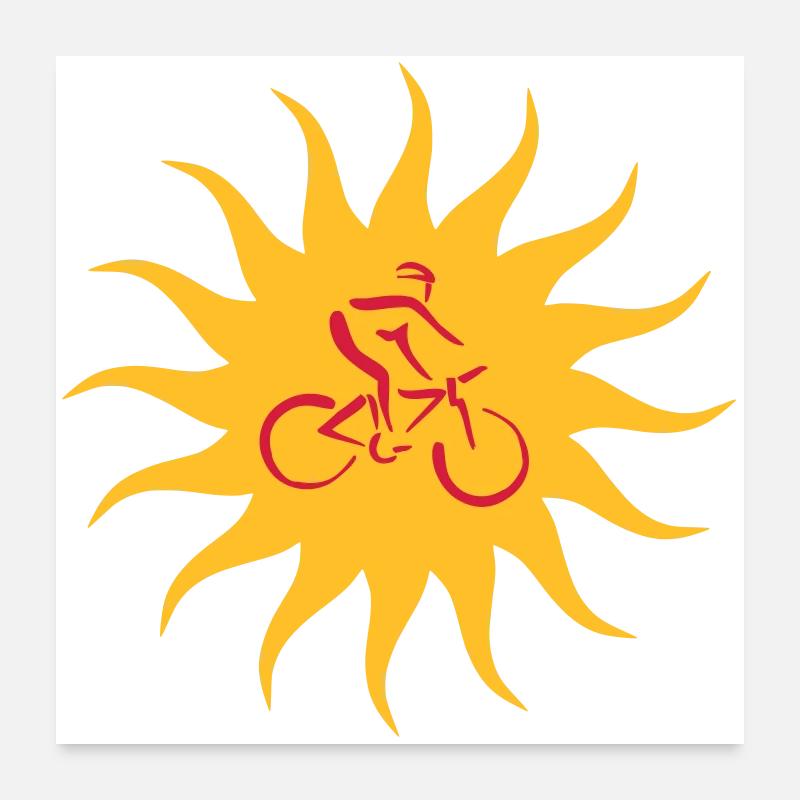 Biker Sonne Poster 60x60 cm