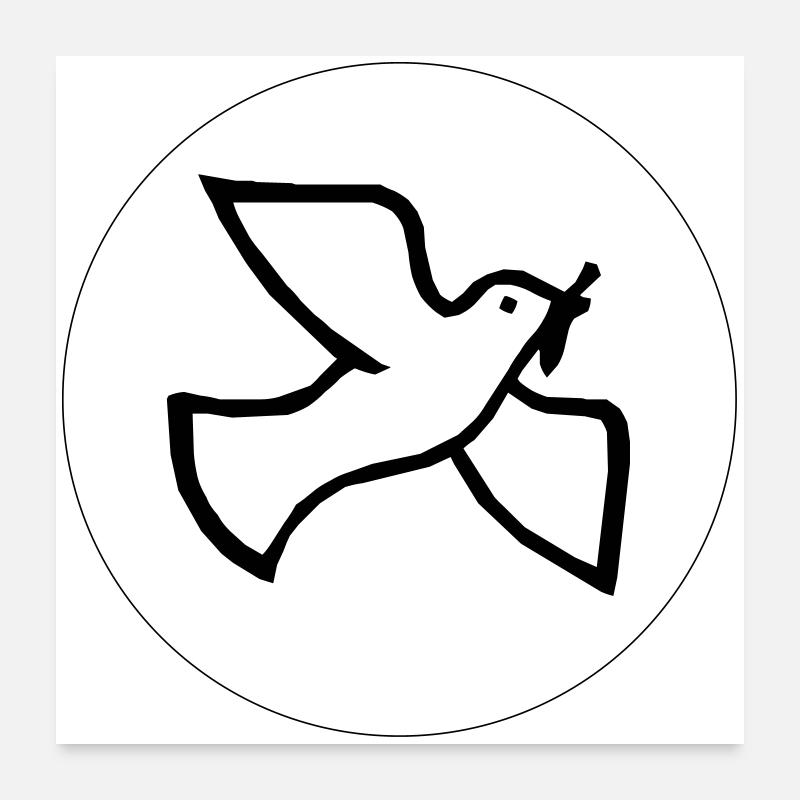Colombe de la paix Poster 60 x 60 cm