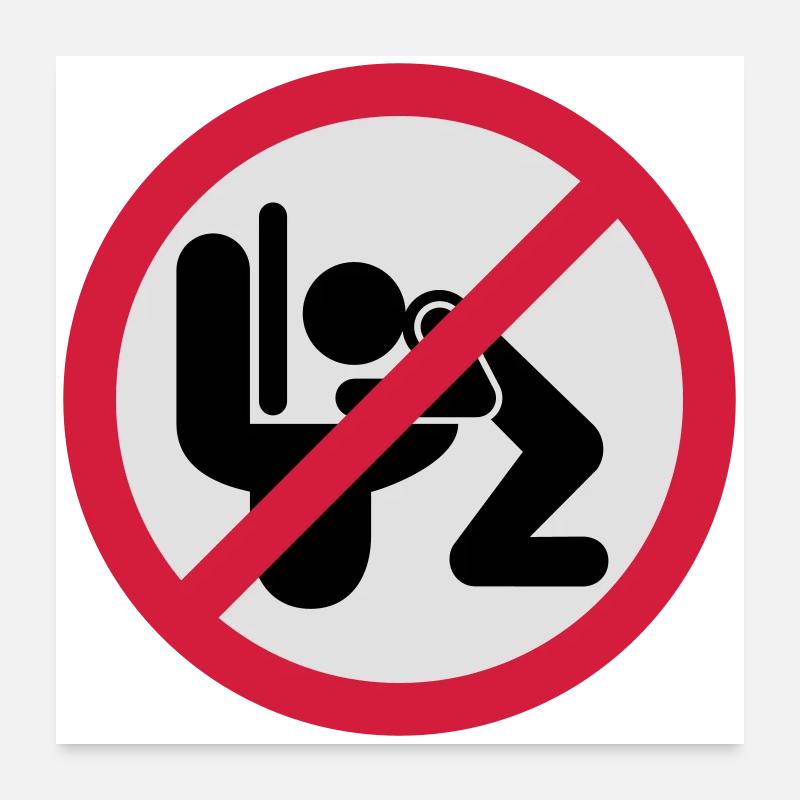 Kotzen verboten | puke | Spit | Vomit not allowed Poster 24" x 24" (60x60 cm)