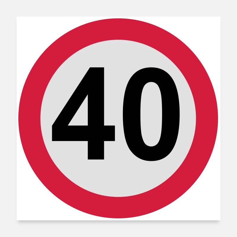 40 ans Poster 60 x 60 cm