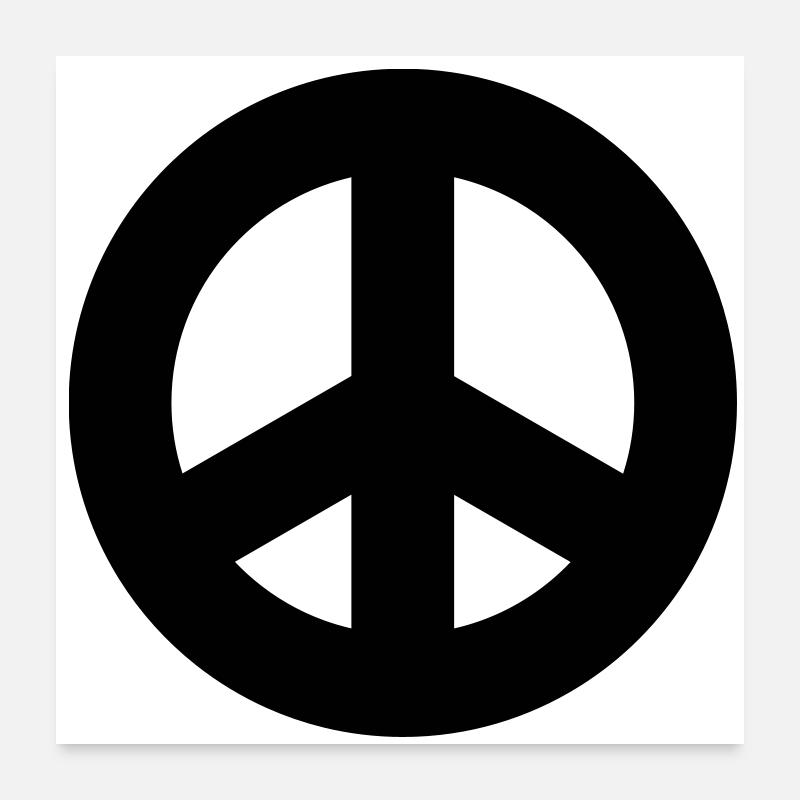 Peace sign - Poster 24" x 24" (60x60 cm) - white
