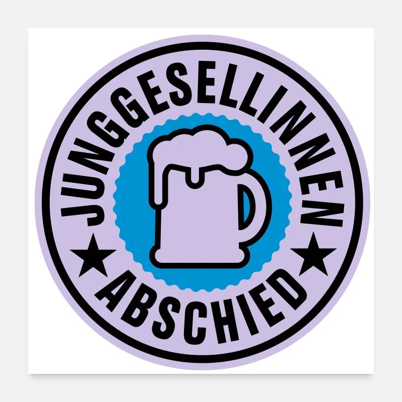 Junggesellinnen Abschied | Hochzeit | Beer | Bier Poster 60 x 60 cm