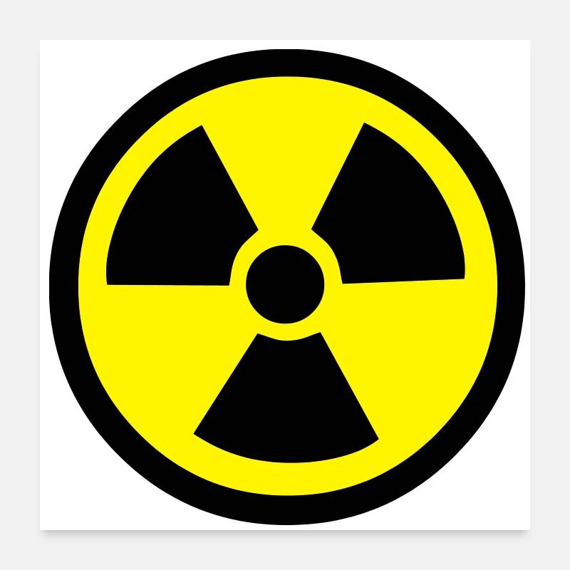 Radiation Warning Poster 24" x 24" (60x60 cm)