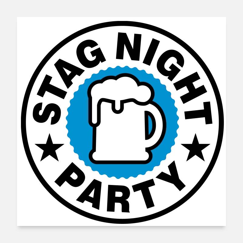 Stag Night Poster 60x60 cm