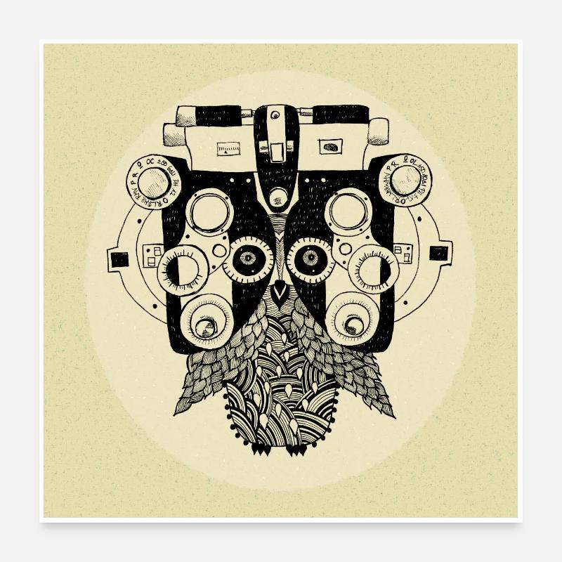 Phoropter Owl Poster Poster 24" x 24" (60x60 cm)