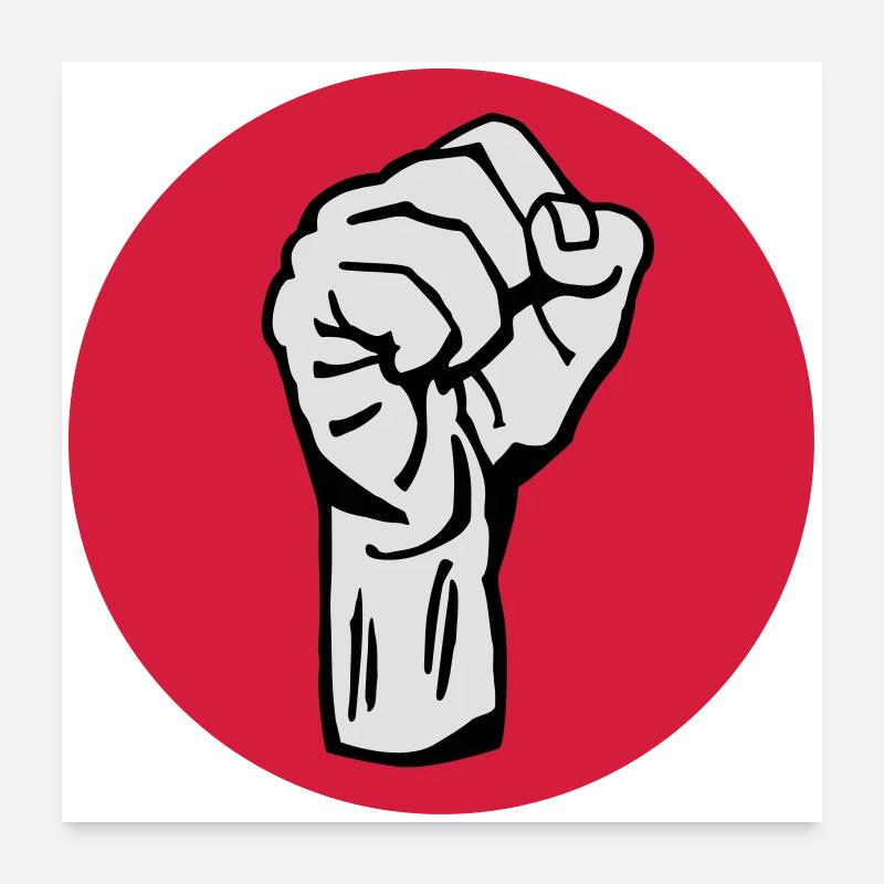 Pugno - Protesta - Democrazia Poster 60x60 cm