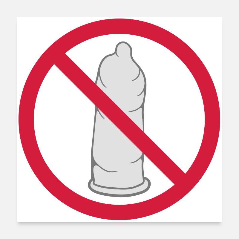 no forbidden shield condom with protection Poster 24" x 24" (60x60 cm)