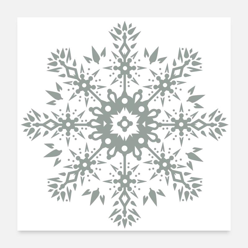 Snowflake Ornament Design Poster 24" x 24" (60x60 cm)