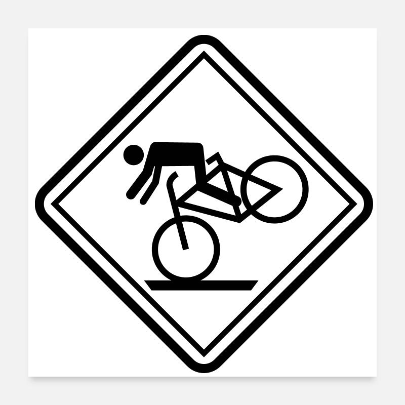 drôle de sport VTT Poster 60 x 60 cm