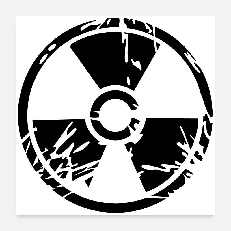 atomique radioactif Poster 60 x 60 cm