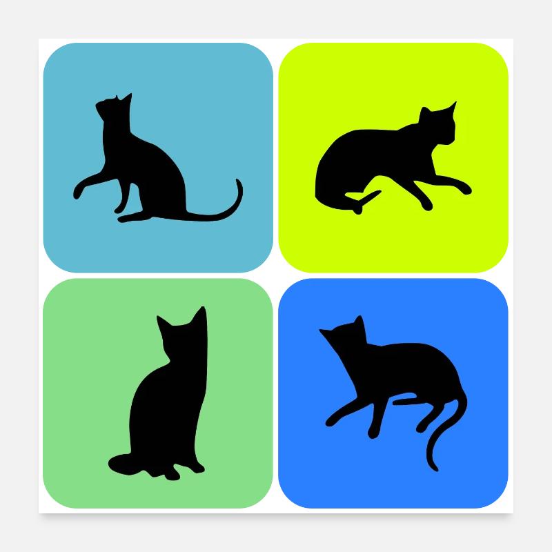 Cat Cat Cat Cat Cat Cat, Gift Poster 24" x 24" (60x60 cm)