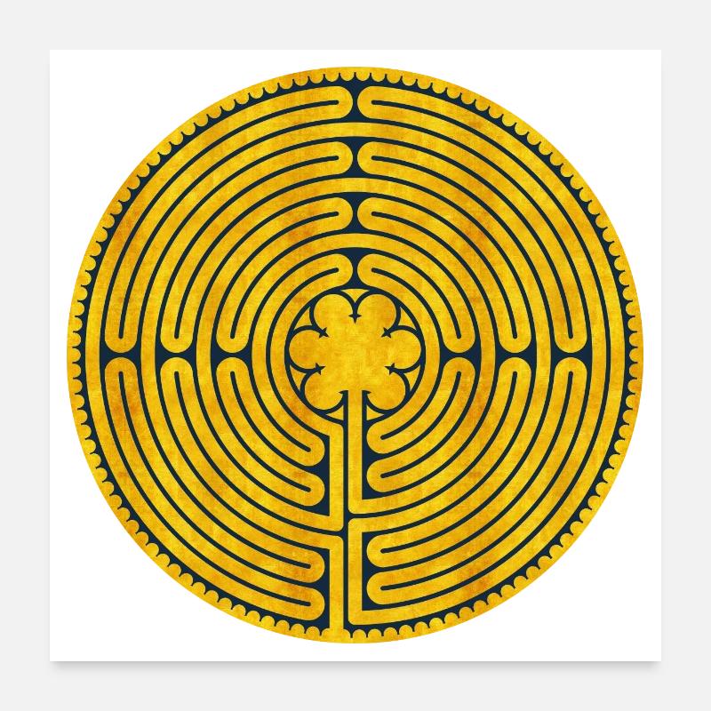 Labyrinthe de Chartres Poster 60 x 60 cm