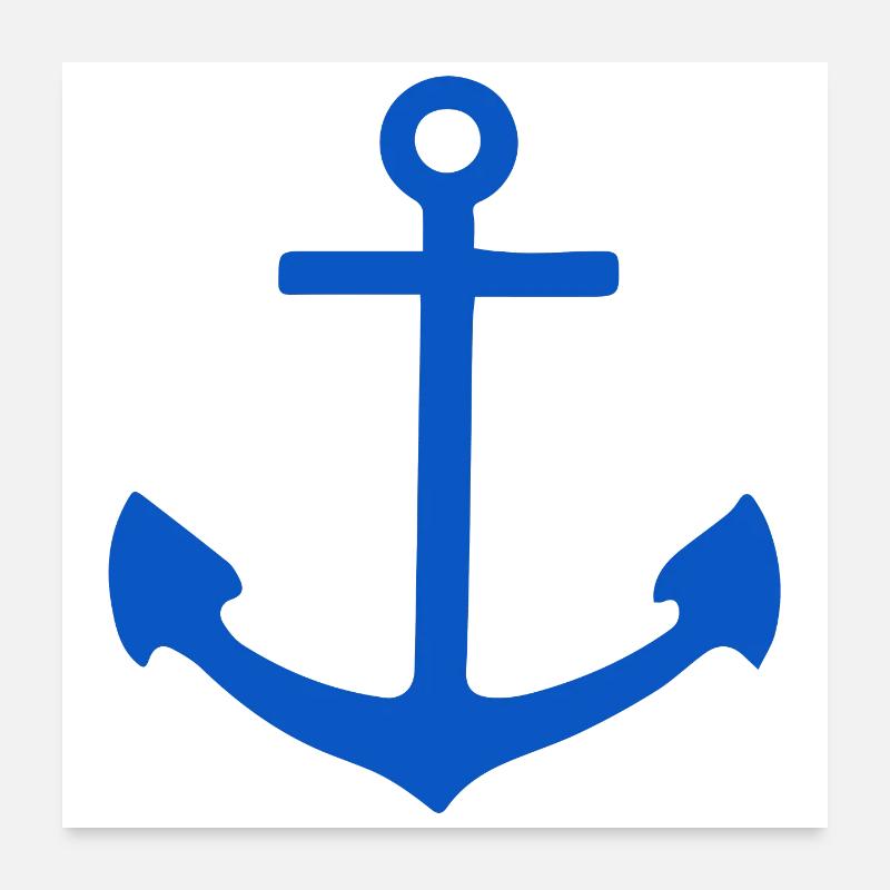 Maritimer Anker Poster 60x60 cm