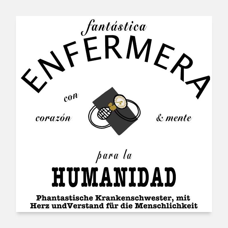 Fantastic nurse Spanish/german Poster 24" x 24" (60x60 cm)