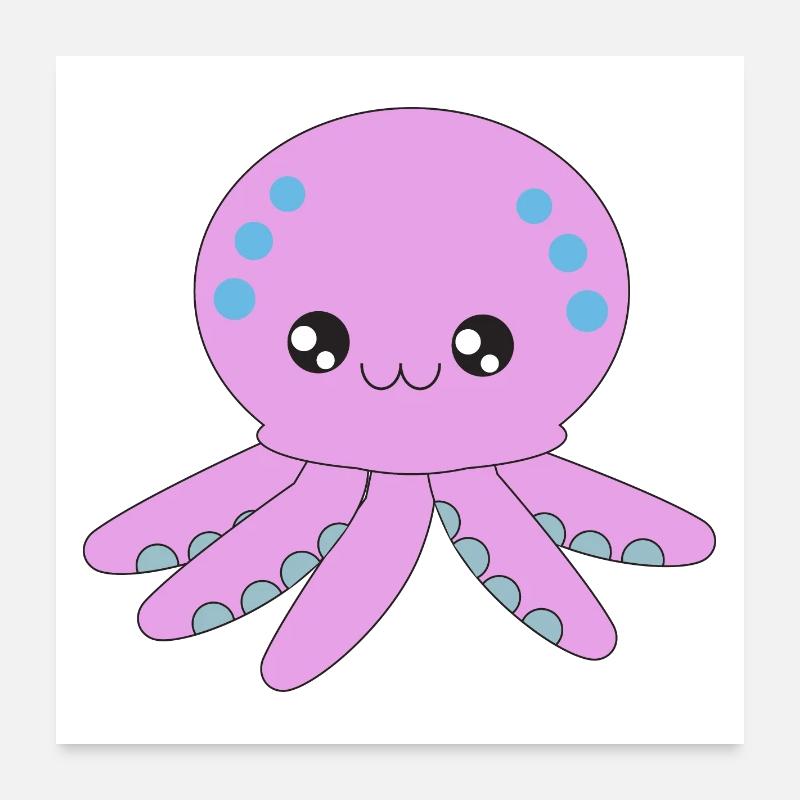 Octopus, octopus, tentacle, underwater Poster 24" x 24" (60x60 cm)