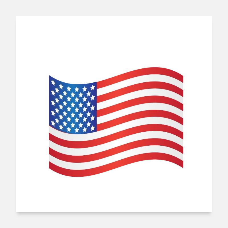 Drapeau américain Poster 60 x 60 cm
