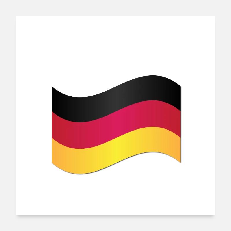 Drapeau allemand Poster 60 x 60 cm