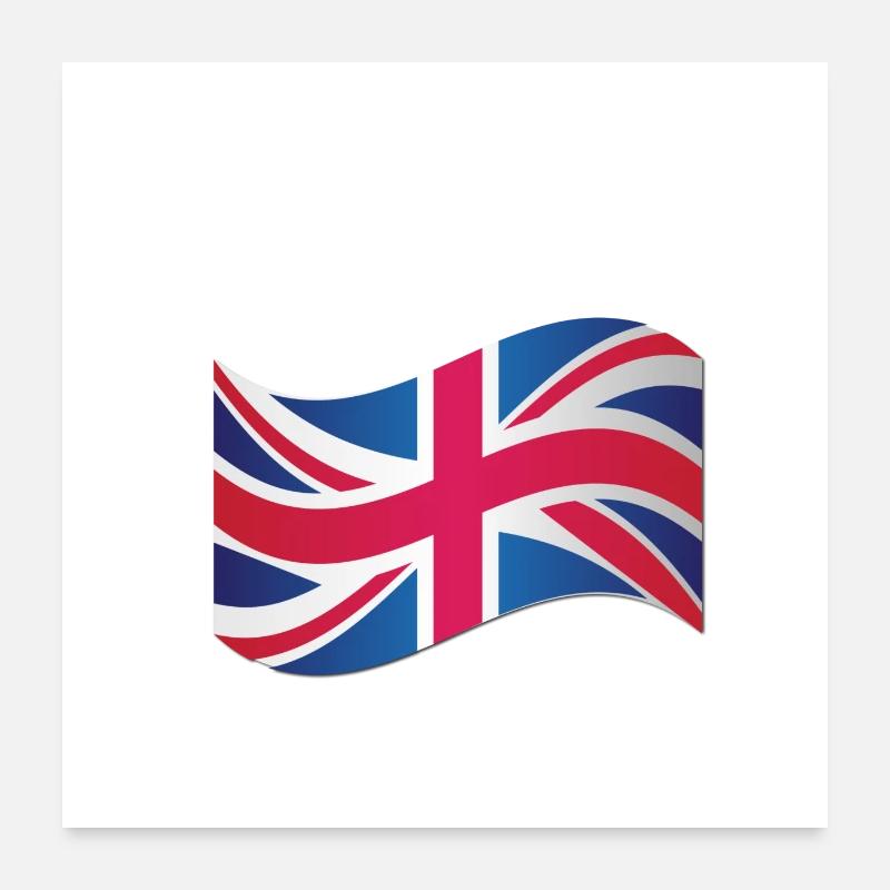 Illustration du drapeau de l’Union Jack Poster 60 x 60 cm