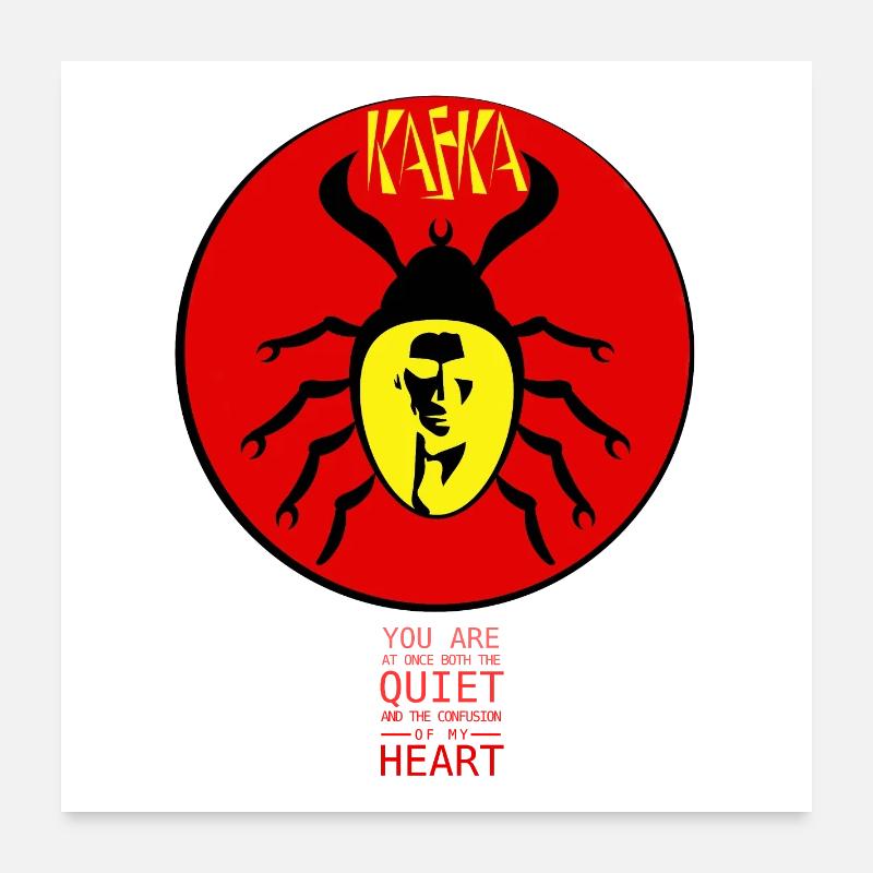 Franz Kafka - Die Verwandlung - Poster 60x60 cm - Weiß