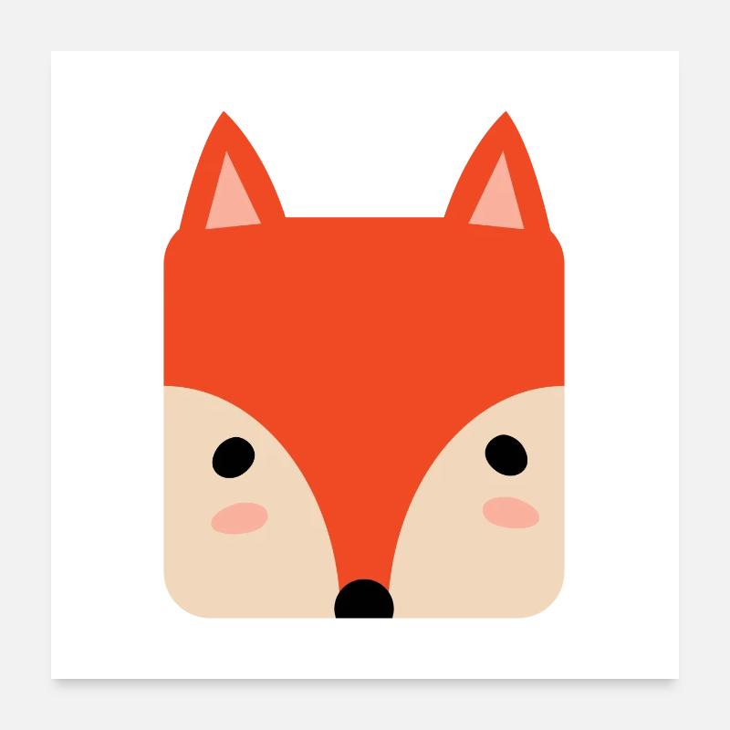 Fox Poster 24" x 24" (60x60 cm)