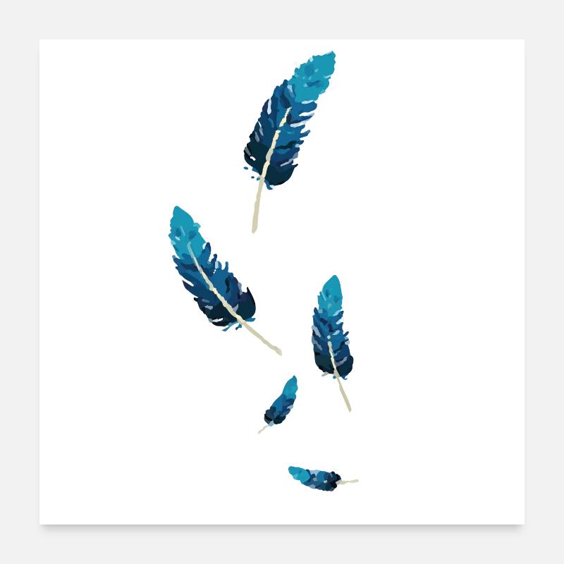 Plumes Poster 60 x 60 cm