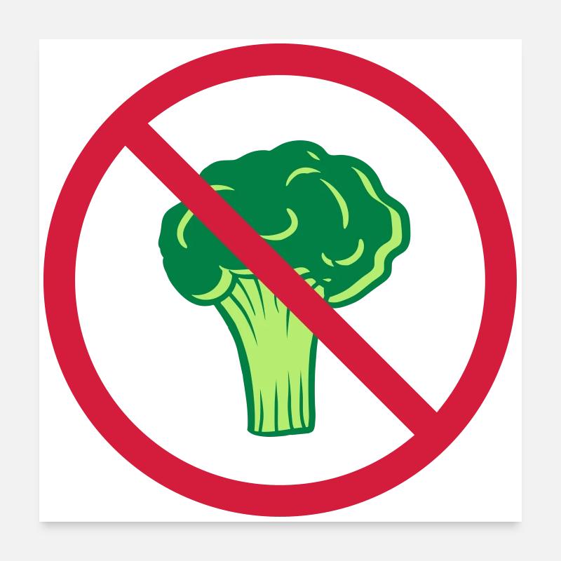 pas de brocoli zone de protection interdite vitamines saines Poster 60 x 60 cm