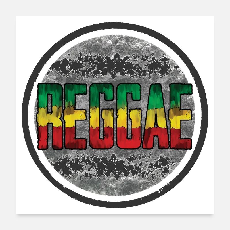 Regenbogen Rasta Friedenssymbol Poster 60x60 cm