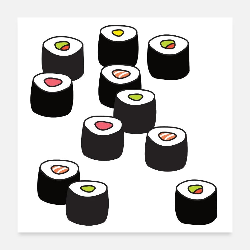 Sushi Poster 60 x 60 cm