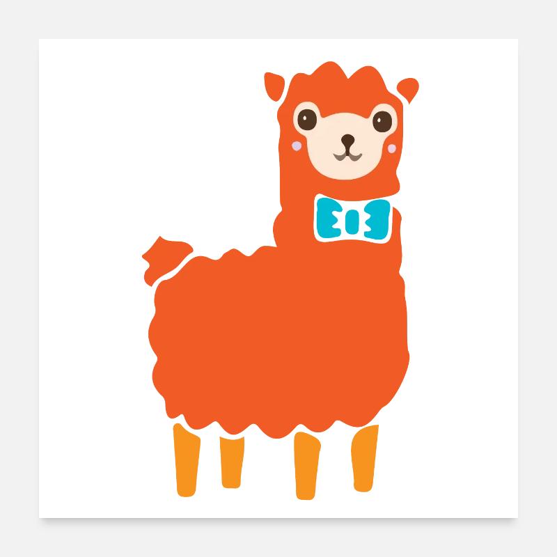 Alpaca - Poster 24" x 24" (60x60 cm) - white
