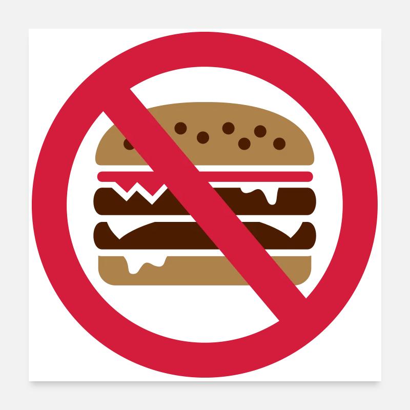 Burger Poster 60x60 cm