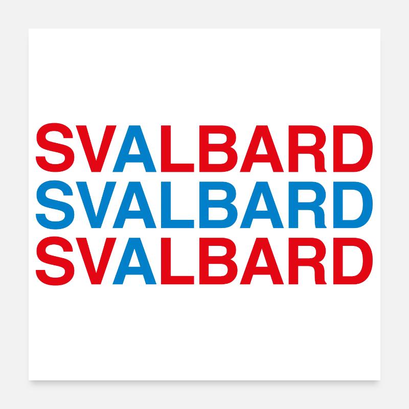 SVALBARD Norway Norway Norwegian Flag Poster 24" x 24" (60x60 cm)