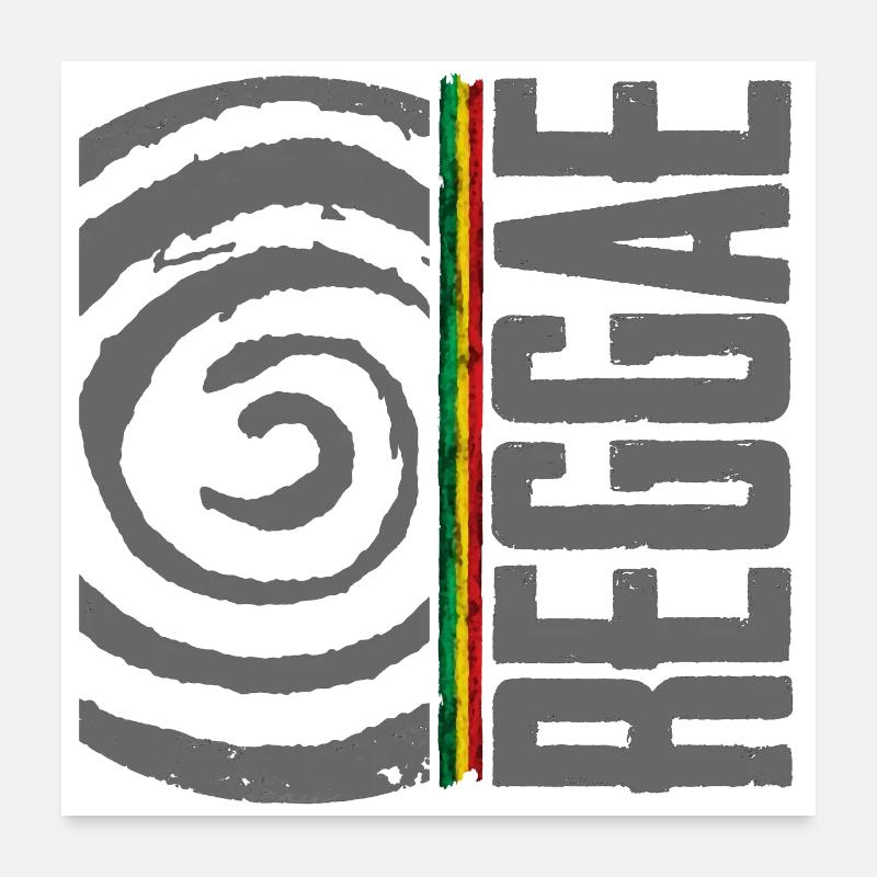 Couleur rasta avec motif en spirale Poster 60 x 60 cm