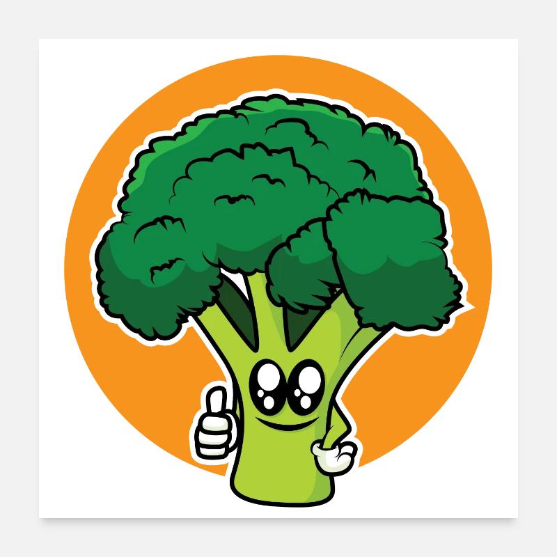 brocoli rigolo - design Poster 60 x 60 cm