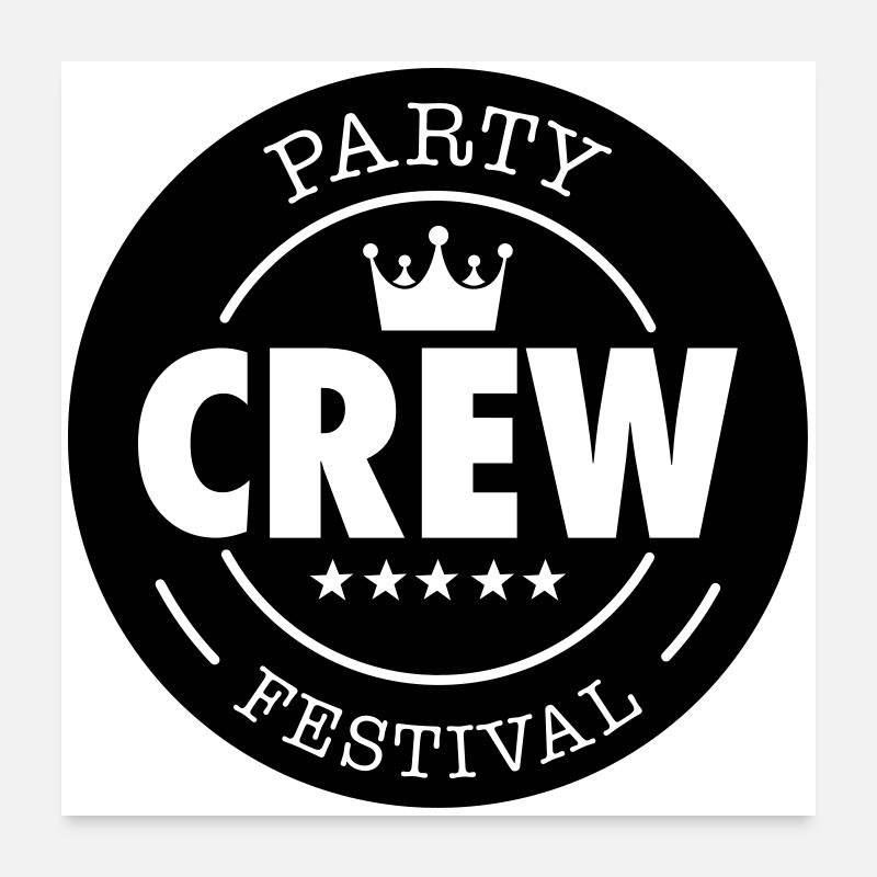 festival crew - Poster 60x60 cm - Weiß