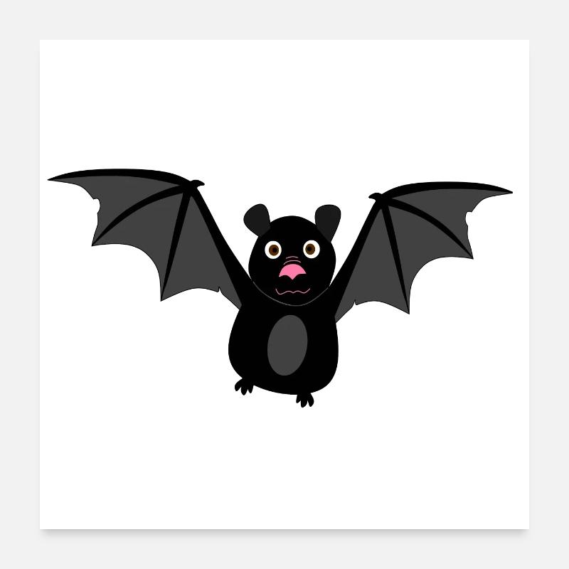 Bat Halloween Vampire Bat Poster 24" x 24" (60x60 cm)