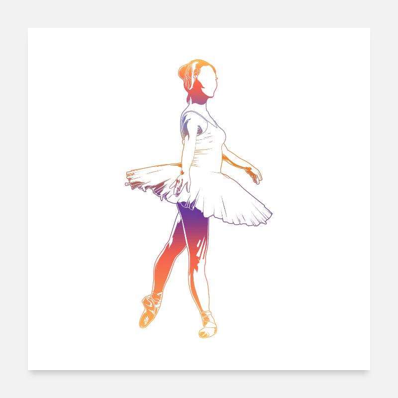 Danse classique Poster 60 x 60 cm