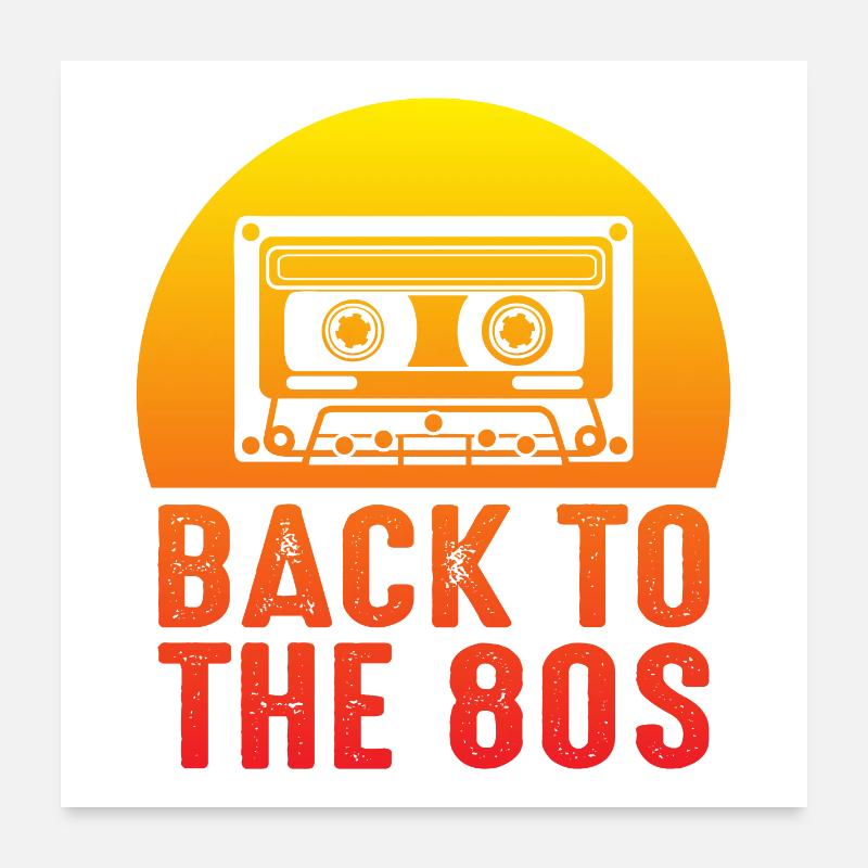 80er Jahre Kassette Poster 60x60 cm