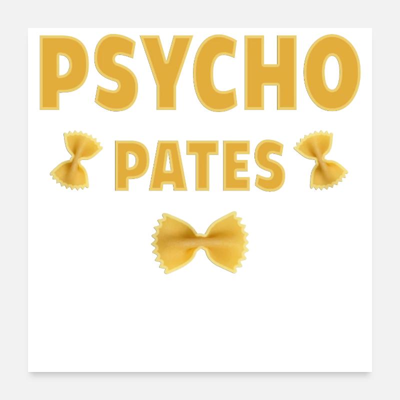 Design Pasta Psycho Fun Poster 24" x 24" (60x60 cm)
