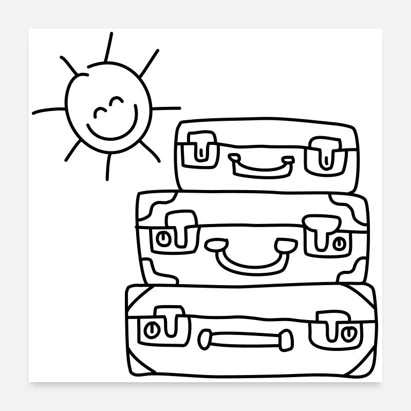 bagages Poster 60 x 60 cm