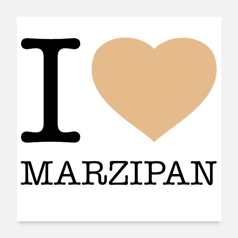 J'AIME LA MARZIPAN Poster 60 x 60 cm