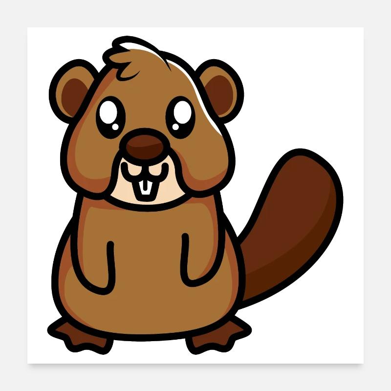 Beaver Poster 24" x 24" (60x60 cm)
