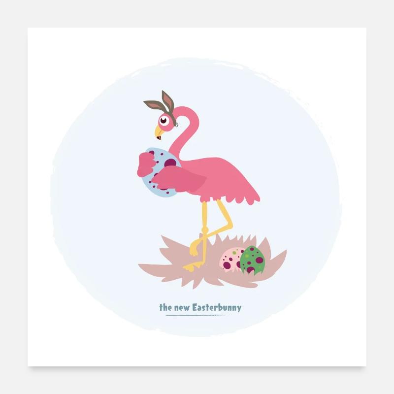 Nouveau lapin de Pâques Poster 60 x 60 cm