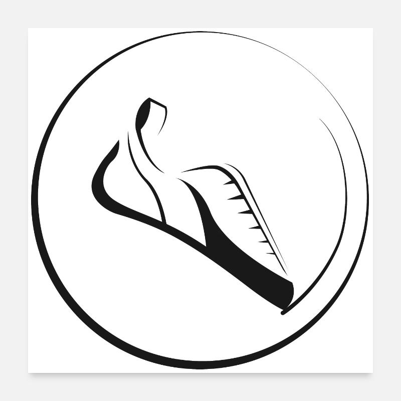 Logo des chaussures d’escalade Bouldering Boulder Symbol Poster 60 x 60 cm