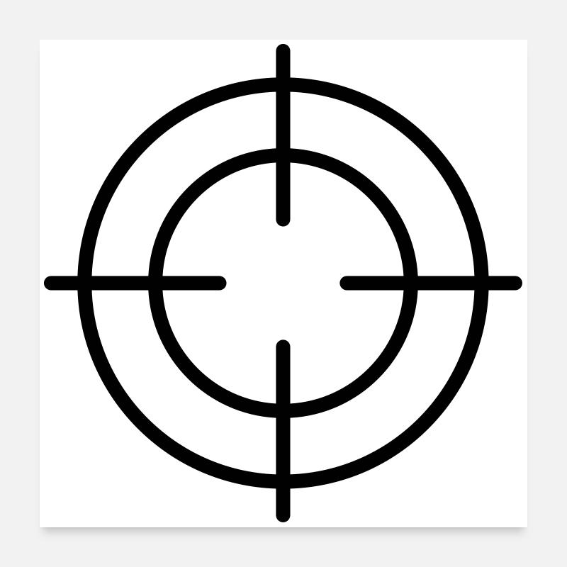 Fadenkreuz Poster 60x60 cm