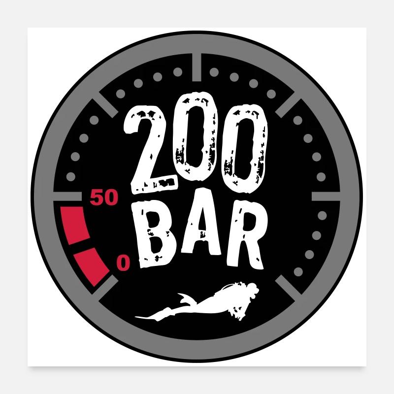 200bar Poster 60 x 60 cm