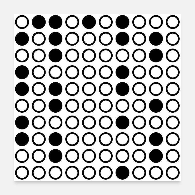 Nerdy Design "Primzahlen" bis 100 Poster 60x60 cm