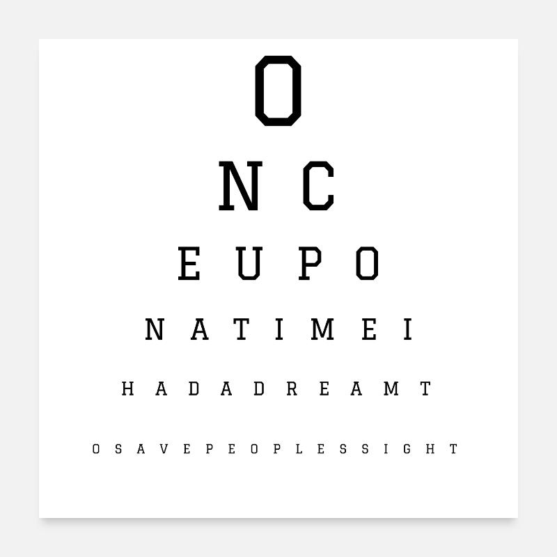 Optométriste ophtalmologiste offert Poster 60 x 60 cm