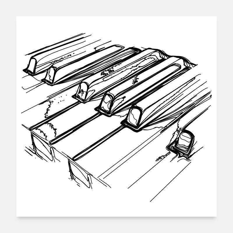 Piano keys Poster 24" x 24" (60x60 cm)