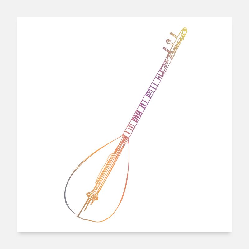 Musique turque - Poster 60 x 60 cm - blanc