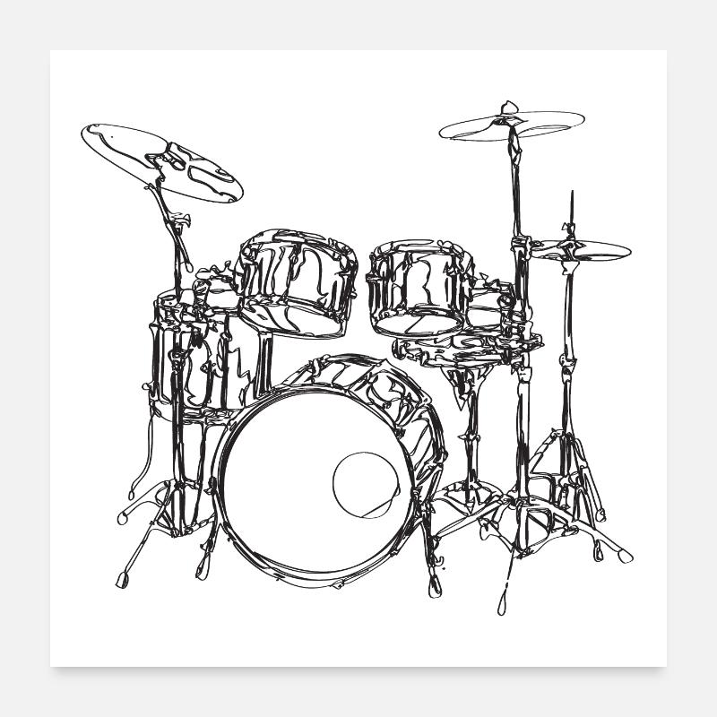 Batteur Poster 60 x 60 cm